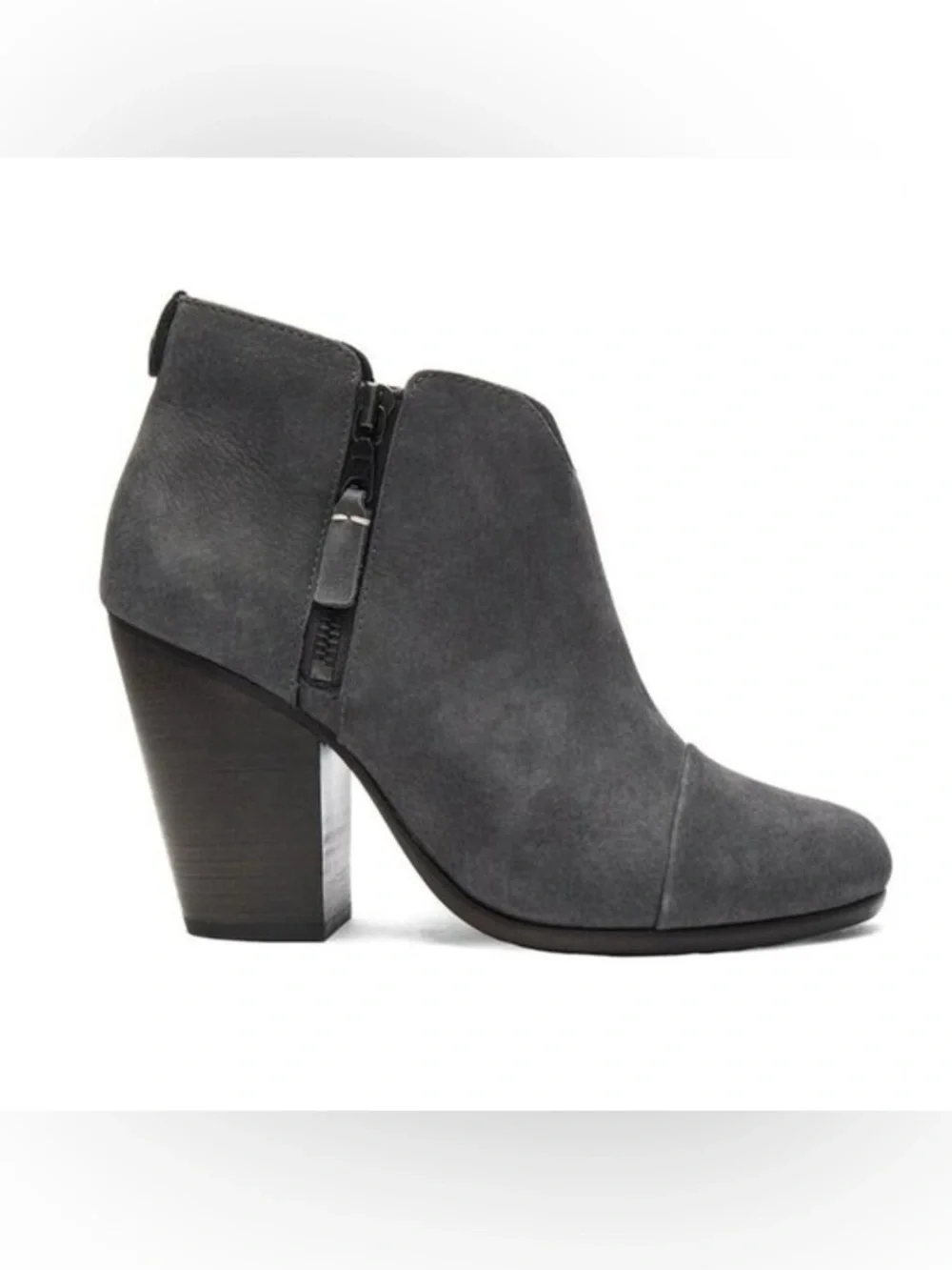 Rag & Bone Margot Grey Bootie  Size 36 1/2 Zip Up Heeled Boots